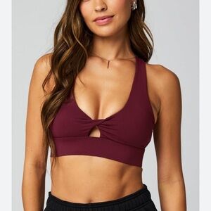 PINK Victoria's Secret Maroon Sports Bra